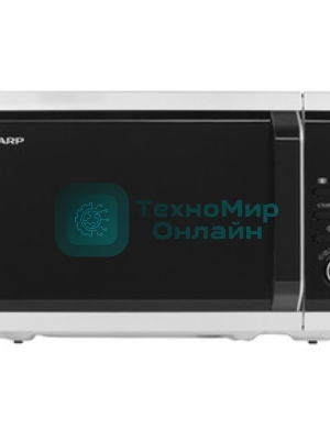 Микроволновая печь Sharp R-2852RSL серебристый, 20 л, 800 Вт, переключатели - кнопки, поворотный механизм