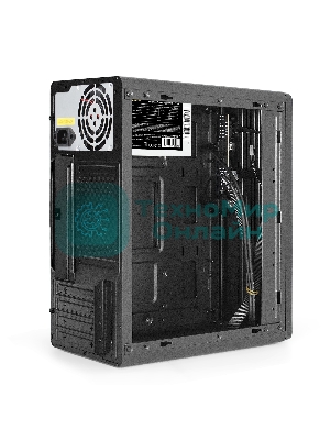 Корпус ExeGate BAA-503U2-AAA350, Mini-Tower, чёрный, 1 x 80/90 мм, БП 350 Вт