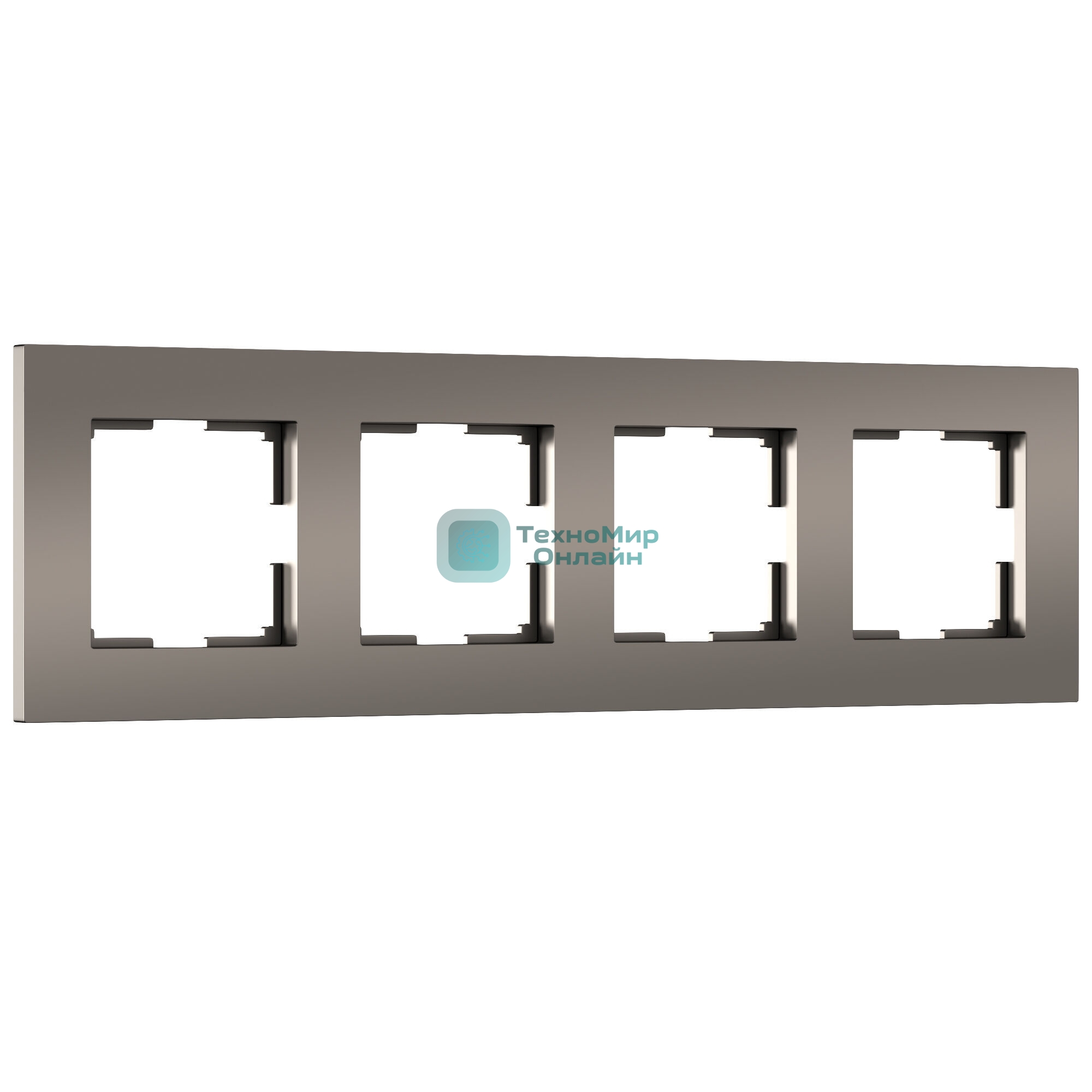 Рамка на 4 поста Slab (бронза софт) W0042963