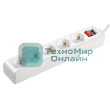 Удлинитель WYP10-16-05-03-ZK-N У05К-выкл. 5 мест 2 Р + P Е/3 метра 3х1 мм2 16А/250 IEK