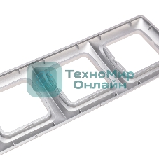 Рамка Kranz 4-я DEA горизонтальная Серебряный металлик