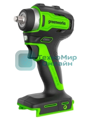 Гайковерт ударный аккумуляторный GreenWorks GD24IW200, 24v, 200 Нм, без АКБ и ЗУ (3803607)