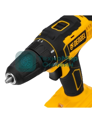 Дрель-шуруповерт Denzel CDL-18-0, 18 В, 0 Ач, 30 Нм, щеточный