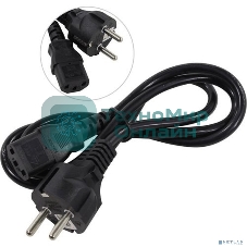 Кабель питания ExeGate Power PC-1P (Евровилка Schuko->С13) VDE-250V-3*0.75-CU, 10A, черный, 1.0м