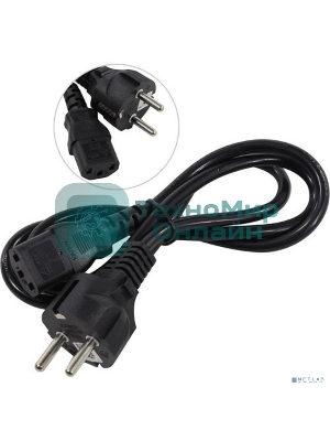 Кабель питания ExeGate Power PC-1P (Евровилка Schuko->С13) VDE-250V-3*0.75-CU, 10A, черный, 1.0м