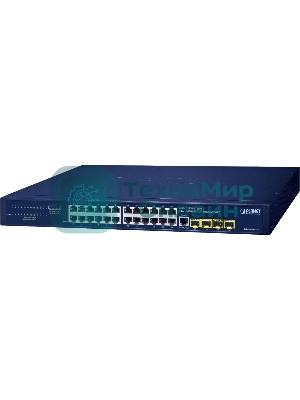 Коммутатор PLANET GS-4210-24T4S IPv4/IPv6, 24-Port 10/100/1000T + 4-Port 100/1000X SFP L2/L4 SNMP Manageable Gigabit Ethernet Switch(supports ERPS Ring, CloudViewer app, MQTT and Cybersecurity feature)