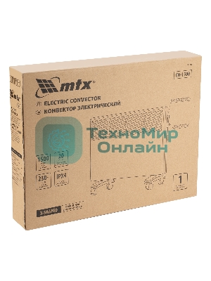 Конвектор электрический MTX CH-1500, белый, 1500 Вт, 20 м2, термостат