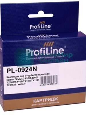 Чернила PL-T0634/T0734/T0924/T1284 для принтеров Epson Yellow C67/C79/C87/C91/CX3700/CX4100/CX4300/CX4700/CX3900/CX3905/CX4900/TX106/TX109/TX117/TX119/T26/T27 S22/SX125/SX130/SX420W/SX425W/Office BX305F/BX305FW пигментные 250 мл ProfiLine