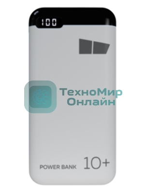 Внешний аккумулятор 10000mAh Smart 3USB Type-C 3A PD 20W+QC3.0 быстрая зарядка More choice PB32S-10 белый