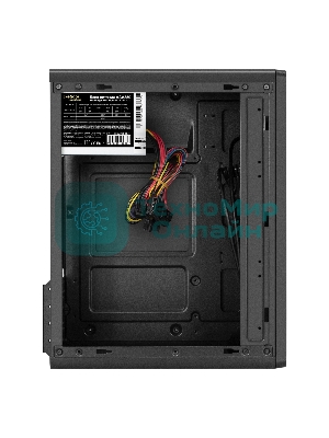 Корпус ExeGate BAA-503U2-AAA350, Mini-Tower, чёрный, 1 x 80/90 мм, БП 350 Вт