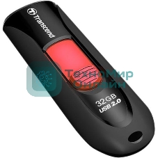 Флешка USB Transcend Jetflash 590 (TS32GJF590K), 32Gb, USB 2.0, R/W 15/5, черный/красный