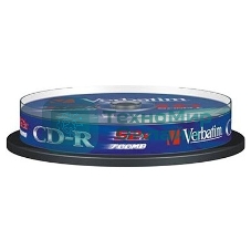 Диск CD-R Verbatim 700Mb 52x Cake Box (10шт) (43437)