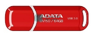 Флешка USB ADATA UV150 (AUV150-64G-RRD), 64Gb, USB 3.0, R/W 100/30, красный