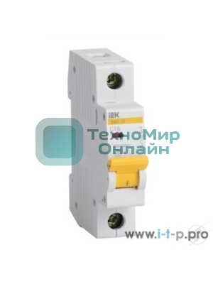 Выключатель автоматический модульный 1п B 10А 4.5кА ВА47-29 IEK MVA20-1-010-B