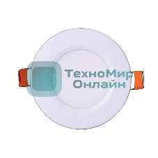 Светильник светодиодный JazzWay ультратонкий встраив. PPL-R 3Вт 4000К IP40 WH d90мм круглый