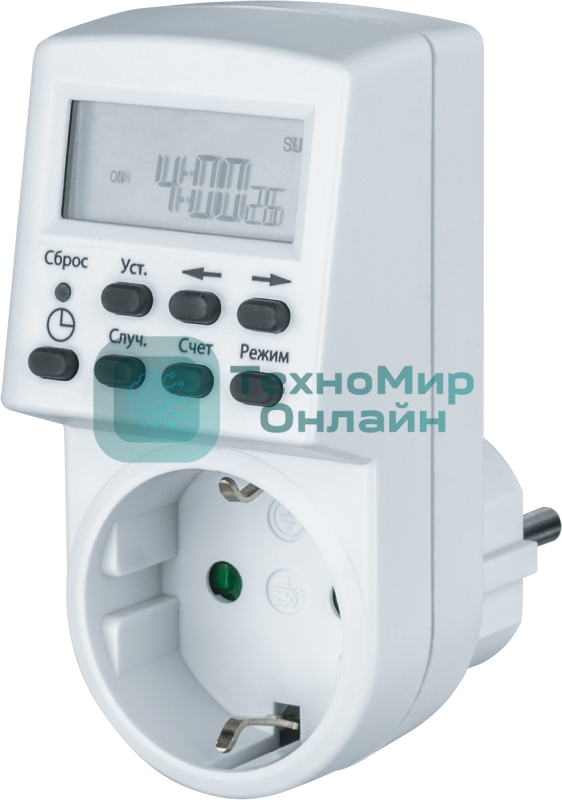Таймер Navigator NTR-E-S01-WH розет. электрон.