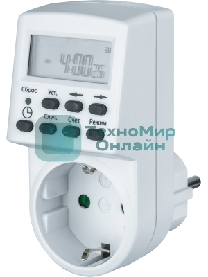 Таймер Navigator NTR-E-S01-WH розет. электрон.