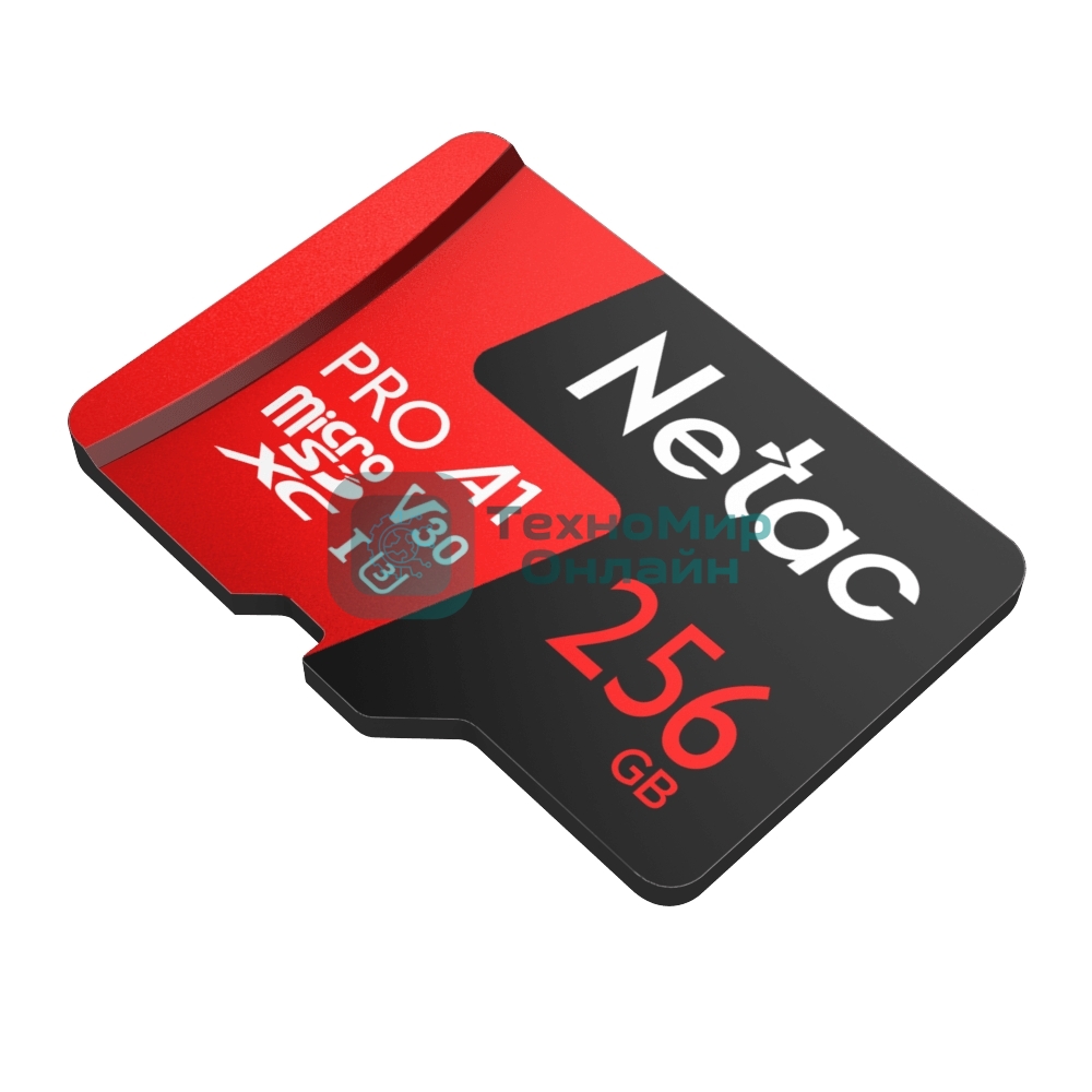Флеш карта NeTac Карта памяти Netac MicroSD P500 Extreme Pro 256Gb, Retail version card only