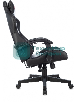 Кресло Бюрократ Zombie GAME TETRA черный/карбон, экокожа, 120 кг, механизм качания