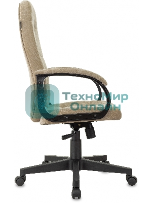 Кресло руководителя Бюрократ CH 002 Fabric Light-21 песочный, крестов. пластик