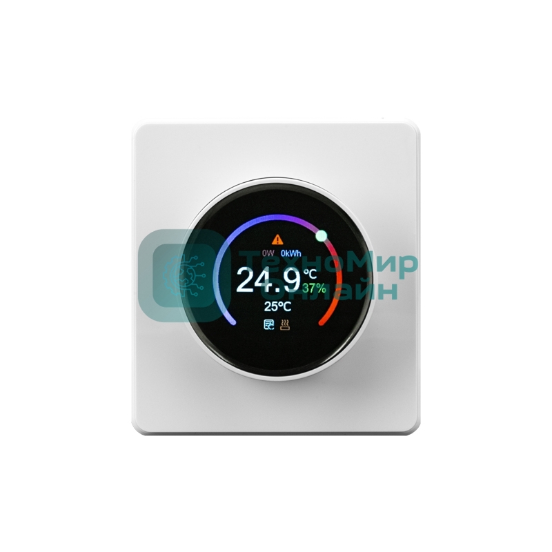 Терморегулятор Kranz KR-78-0728-1 ROUND Wi-Fi с/у перламутр