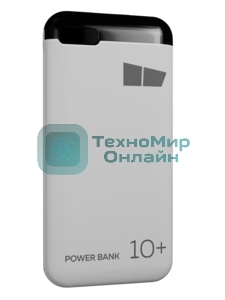 Внешний аккумулятор 10000mAh Smart 3USB Type-C 3A PD 20W+QC3.0 быстрая зарядка More choice PB32S-10 белый