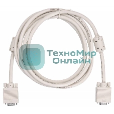 Кабель Buro CAB016S-10 VGA (m) VGA (m) 3м феррит.кольца серый
