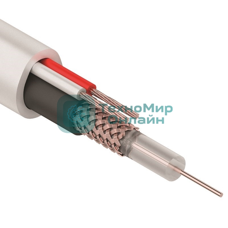 Кабель Rexant КВК-В-1,5+2x0,50 мм² (Cu/Cu) белый (бухта 200 м) 01-4012