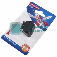 Выключатель клавишный Rexant 250V 15А (6с) ON-OFF-ON черный с нейтралью (RWB-508, SC-767) (в упак. 1 шт.)