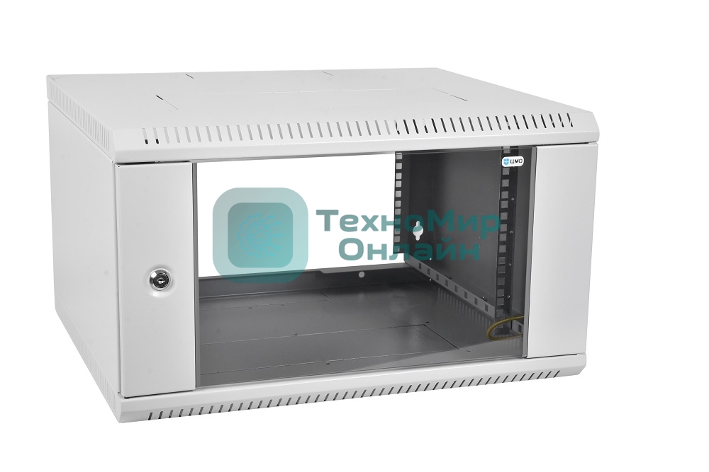Шкаф телекоммуникационный настенный разборный ЭКОНОМ 12U (600 × 520) дверь стекло