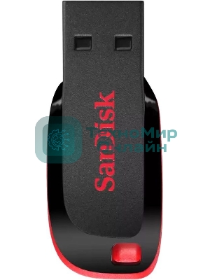 Флешка USB SanDisk Cruzer Blade (SDCZ50-128G-B35), 128Gb, USB 2.0, Type-A, R/W 16/4, черный