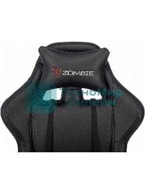 Кресло Бюрократ Zombie GAME TETRA черный/карбон, экокожа, 120 кг, механизм качания