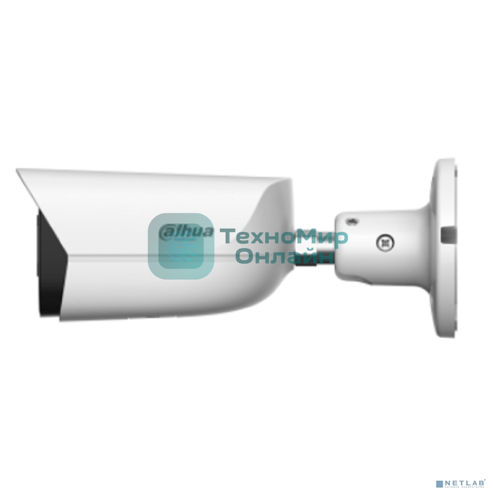 Уличная цилиндрическая IP-видеокамера DAHUA DH-IPC-HFW3449EP-AS-IL-0600B 4Мп, 1/2,9” CMOS, объектив 6.0мм, видеоаналитика,тревожные вх/вых: 1/1 , микрофон, ИК 50м, LED 50m, IP67, металл