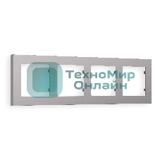 Рамка ALFA Techno (Сталь матовый) 4-ая AF220504