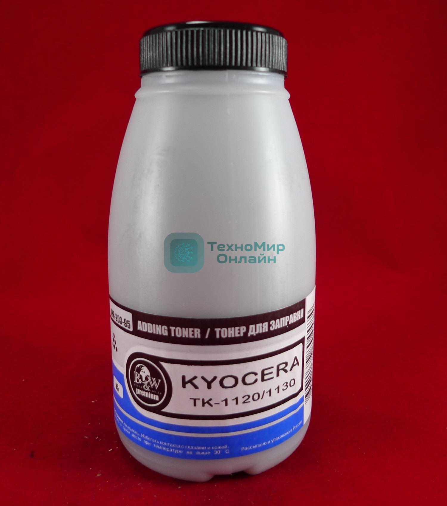 Тонер Kyocera TK-1120, FS-1060DN/1025MFP/1125MFP (фл. 95г) B&W Premium (Tomoegawa) фас Россия