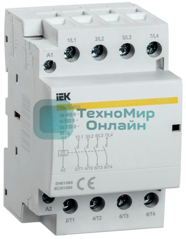 Контактор модульный КМ25-40М AC/DC IEK MKK21-25-40 IEK