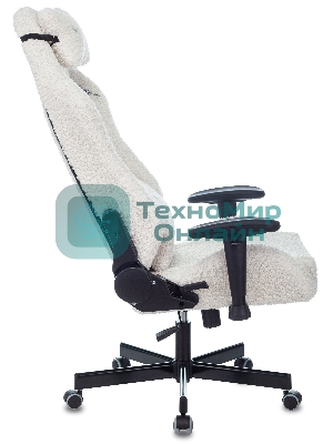 Кресло игровое Knight T1 молочный экомех с подголов. крестовина металл
