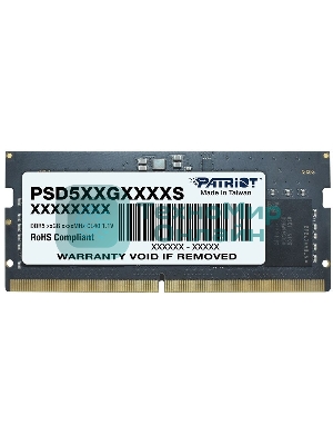 Оперативная память Patriot, DDR5, 32GB (1x32 GB), 4800 MHz, CL40 SO-DIMM