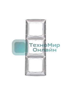 Рамка Kranz 3-я DEA горизонтальная Серебряный металлик