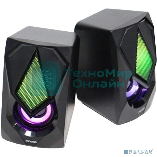 Колонки MICROLAB B25 черный 3 Вт x2, Гармонические искажения: < 0,5% (1 Вт 1 кГц), Частотная характеристика: 200 Гц - 20 кГц, Входная чувствительность: 380 мВ, Отношение сигнал/шум: > 60 дБ