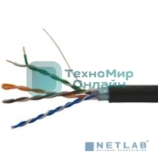 Кабель витая пара F/UTP cat.5e 4х2х24AWG solid CU PE Outdoor Standard черный