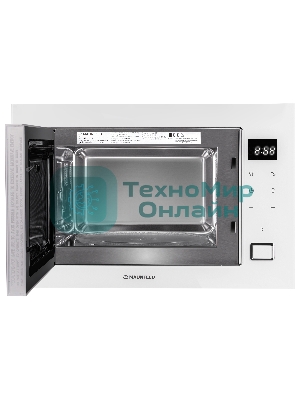 Микроволновая печь встраиваемая Maunfeld MBMO925SGW11 белый, 25 л, 900 Вт, переключатели - сенсор