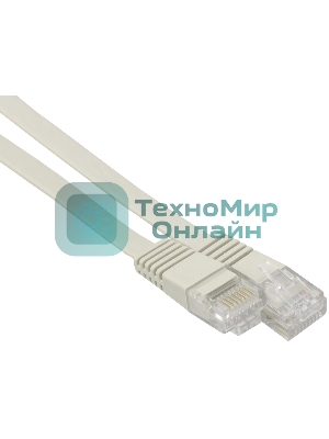 Патч-корд Buro cat.5e molded 1.5м серый RJ-45 (m)-RJ-45 (m)