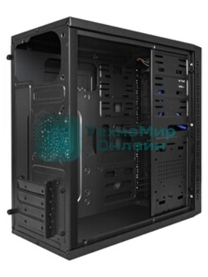 Компьютерный корпус Minitower ExeGate QA-412U Black, mATX, (XP350, Black, 120мм), 2хUSB+2хUSB 3.0, Audio