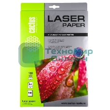 Фотобумага Cactus CS-LPA4100100 A4/100г/м2/100л./белый глянцевое для лазерной печати