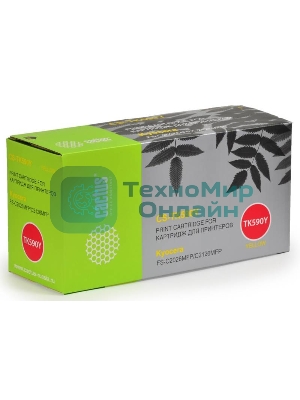 Картридж лазерный Cactus CS-TK590Y желтый (5000 стр.) для Kyocera FS-C2026MFP/C2126MFP/C2526MFP/C2626MFP/C5250DN