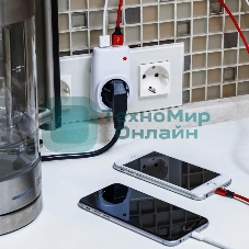 Адаптер питания 220В Rexant + 2 USB RX-17