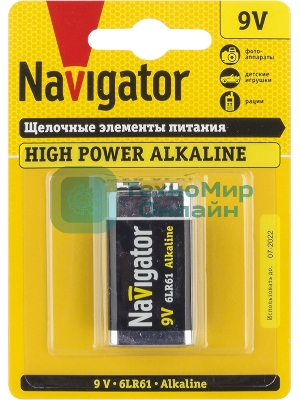Элемент питания алкалиновый Navigator 