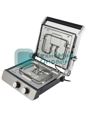 Гриль электрический Hyundai HYG-5047 2200Вт черный/черный