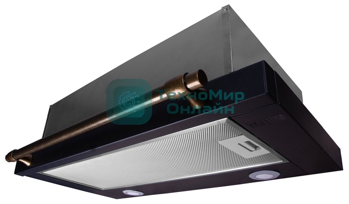 Вытяжка встраиваемая Korting KHP 6617 RN черный/бронзовый, 60 см, 650 куб. м/ч, 58 дБ